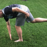 standing one leg toe touch for explosive power